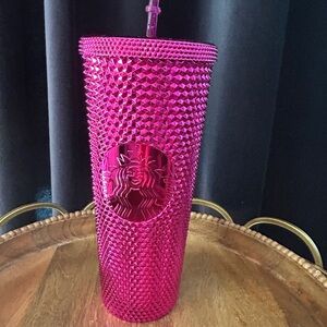 Starbucks Metallic Pink Studded 24oz Tumbler